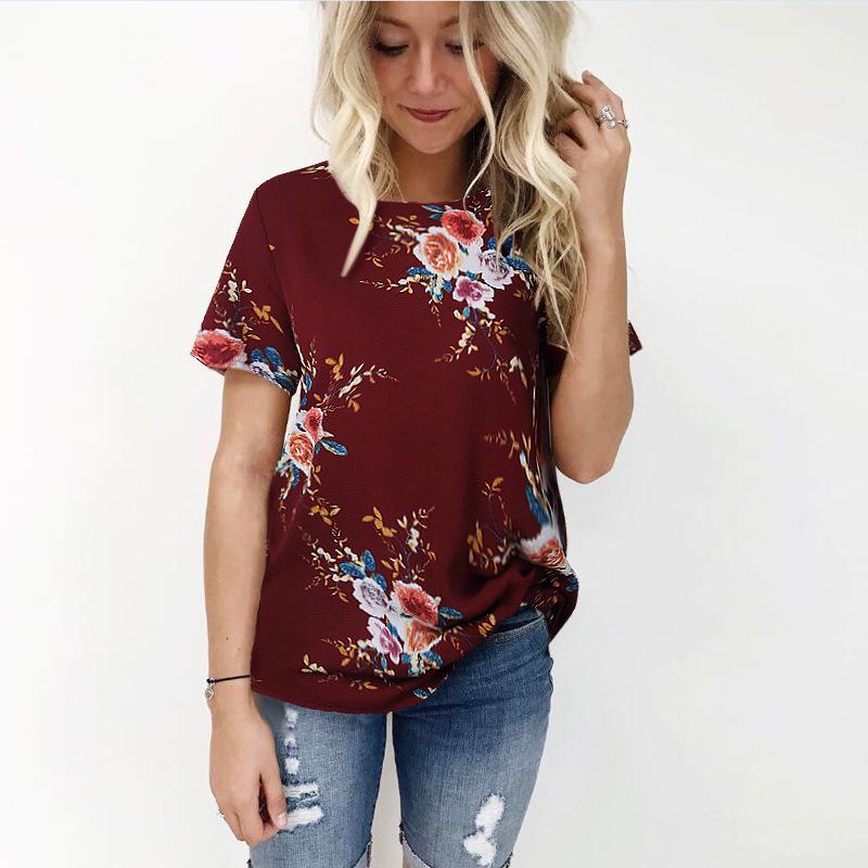 Casual Women s Plus Size Chiffon Printed Round Neck Short Sleeve Loose Pullover Top M вина червоного кольору
Casual Women s Plus Size Chiffon Printed Round Neck Short Sleeve Loose Pullover Top M вина червоного кольору