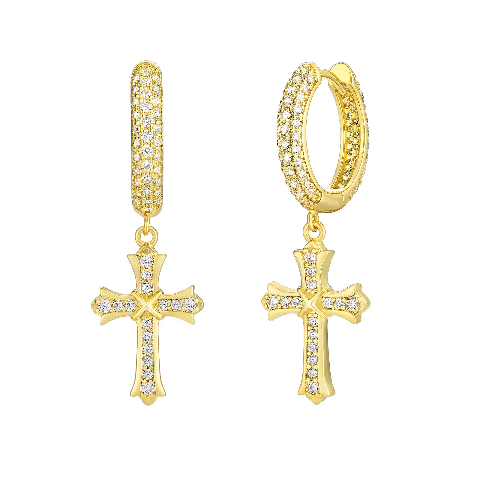 Серьги-кольца Cross Hoop 925, 15 мм, 14-каратное золото, гипоаллергенные, с подвесками, фианитами, сверкающими KRKC&CO, серьги, цирконий, мужские, серебро, уши,
Серьги-кольца Cross Hoop 925, 15 мм, 14-каратное золото, гипоаллергенные, с подвесками, фианитами, сверкающими KRKC&CO, серьги, цирконий, мужские, серебро, уши,