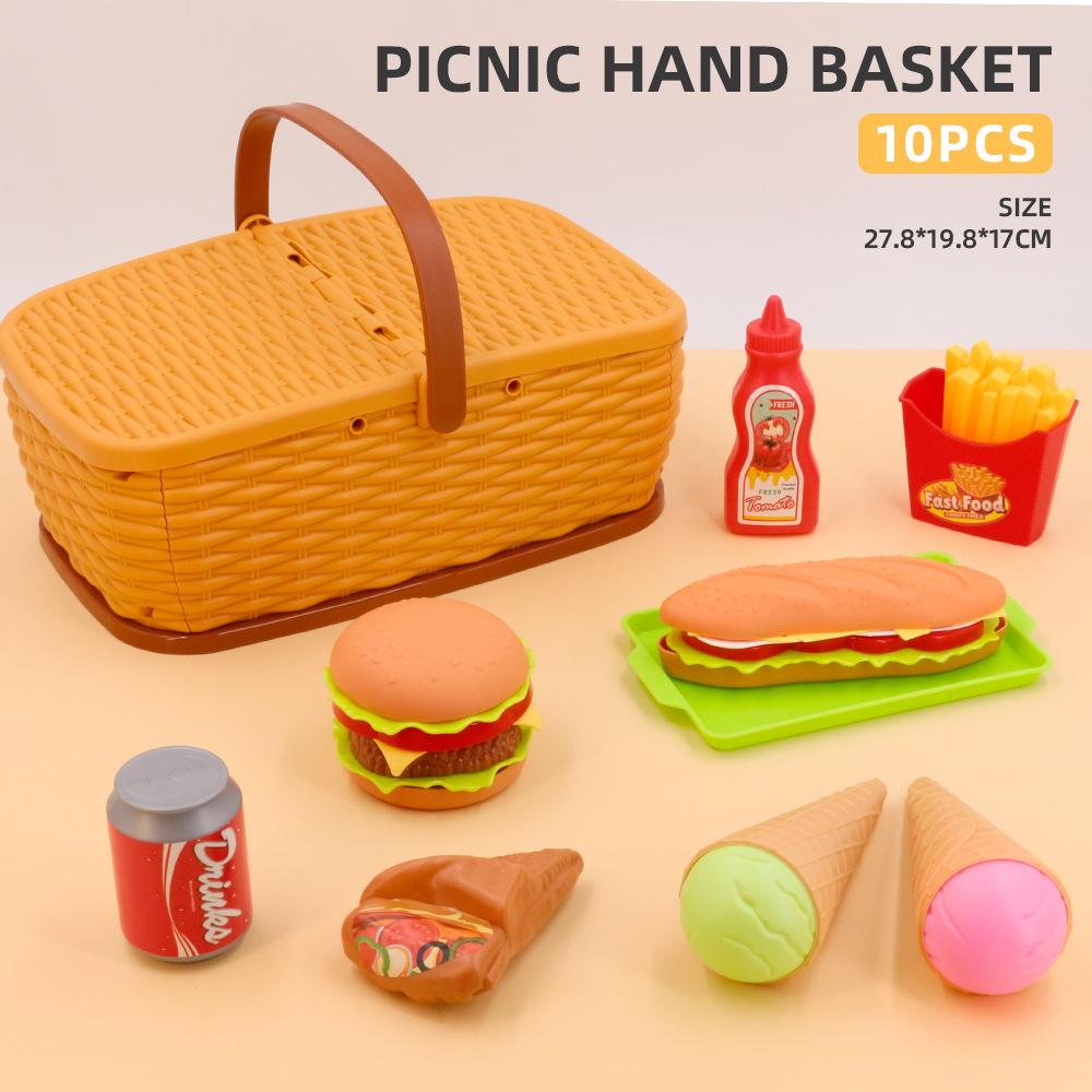 Kids Picnic Basket Pretend Play Set: Outdoor Parent-Child Interaction Toy Gift
Kids Picnic Basket Pretend Play Set: Outdoor Parent-Child Interaction Toy Gift