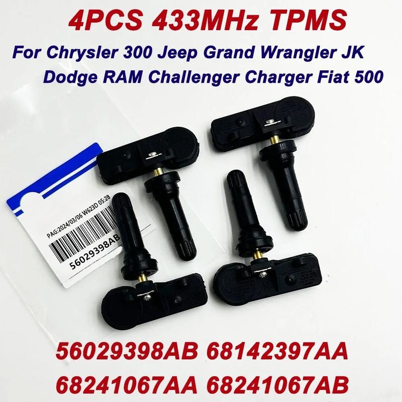 4pcs TPMS 433MHz 56029398AB Tire Pressure Sensor For Jeep Wrangler Grand Cherokee Charger Dodge 68142397AA 68241067AA 68241067AB
4pcs TPMS 433MHz 56029398AB Tire Pressure Sensor For Jeep Wrangler Grand Cherokee Charger Dodge 68142397AA 68241067AA 68241067AB