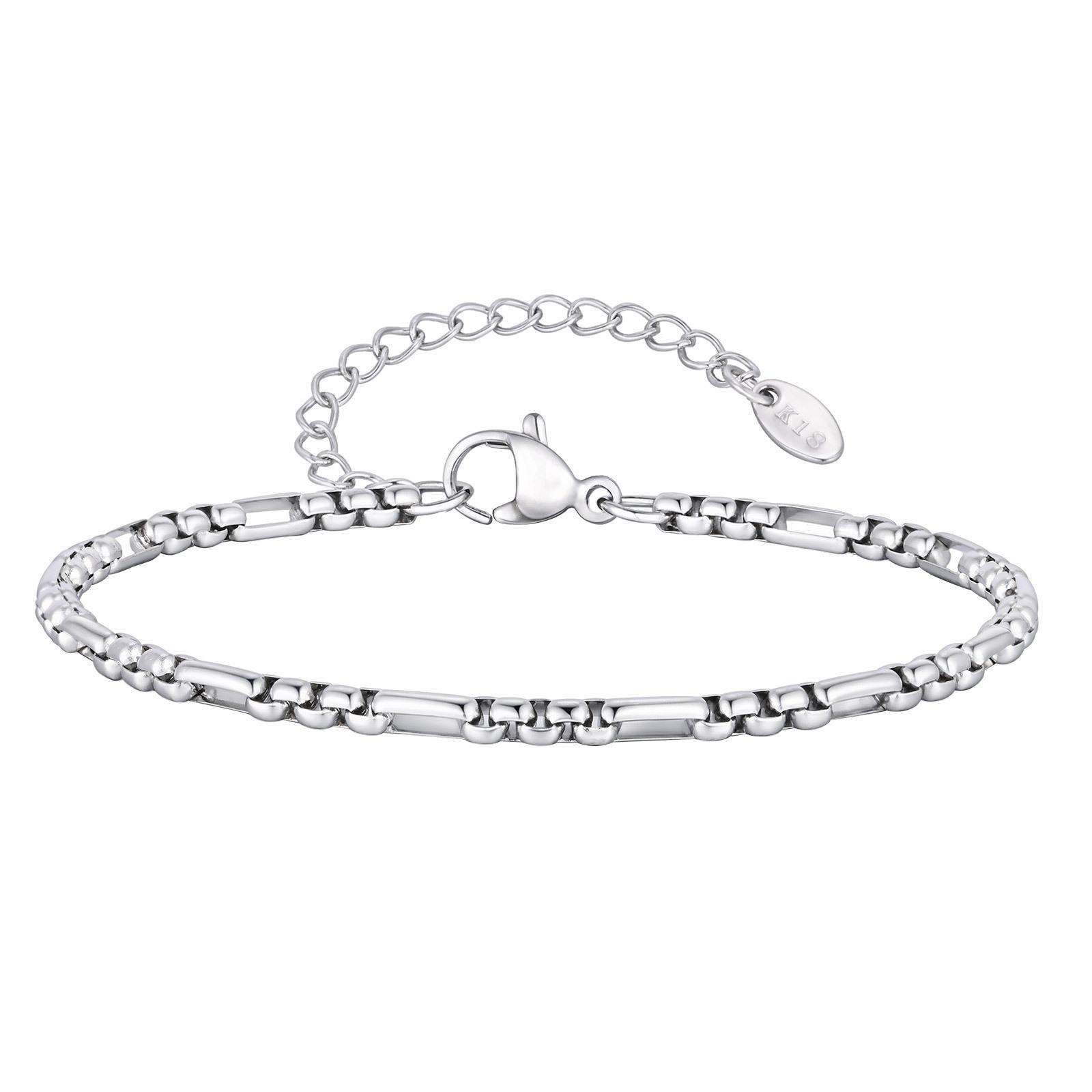 Thin Dainty Stackable Link Bracelet for Women Waterproof, 18K Gold Plated Stainless Steel Chain Simple Jewelry
Thin Dainty Stackable Link Bracelet for Women Waterproof, 18K Gold Plated Stainless Steel Chain Simple Jewelry