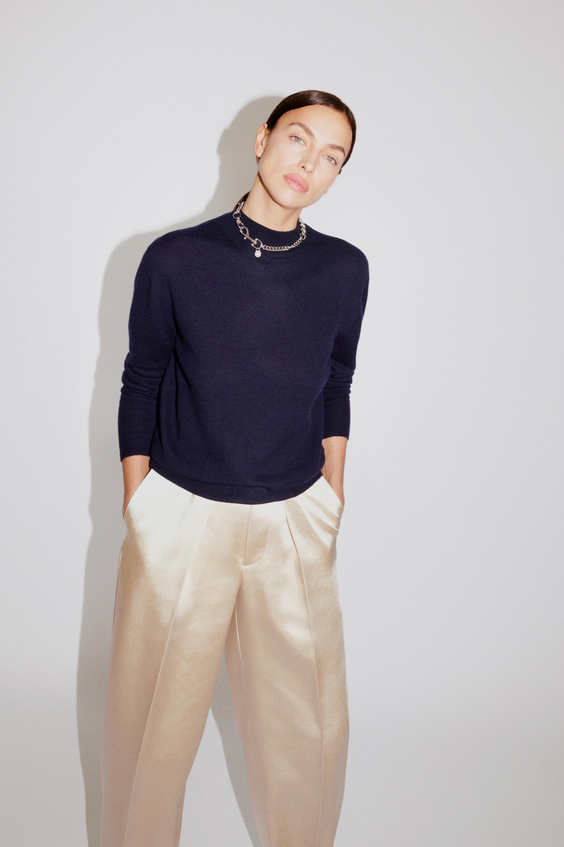 АТЛАСНЫЕ БРЮКИ С ЗАСТРОНКАМИ ZW COLLECTION 
АТЛАСНЫЕ БРЮКИ С ЗАСТРОНКАМИ ZW COLLECTION