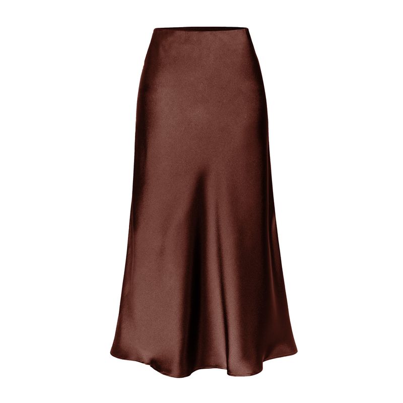 Hip Hugging Side Slit Half Length Skirt Solid Color Sheath Side Slit Skirt Chocolate color S
Hip Hugging Side Slit Half Length Skirt Solid Color Sheath Side Slit Skirt Chocolate color S