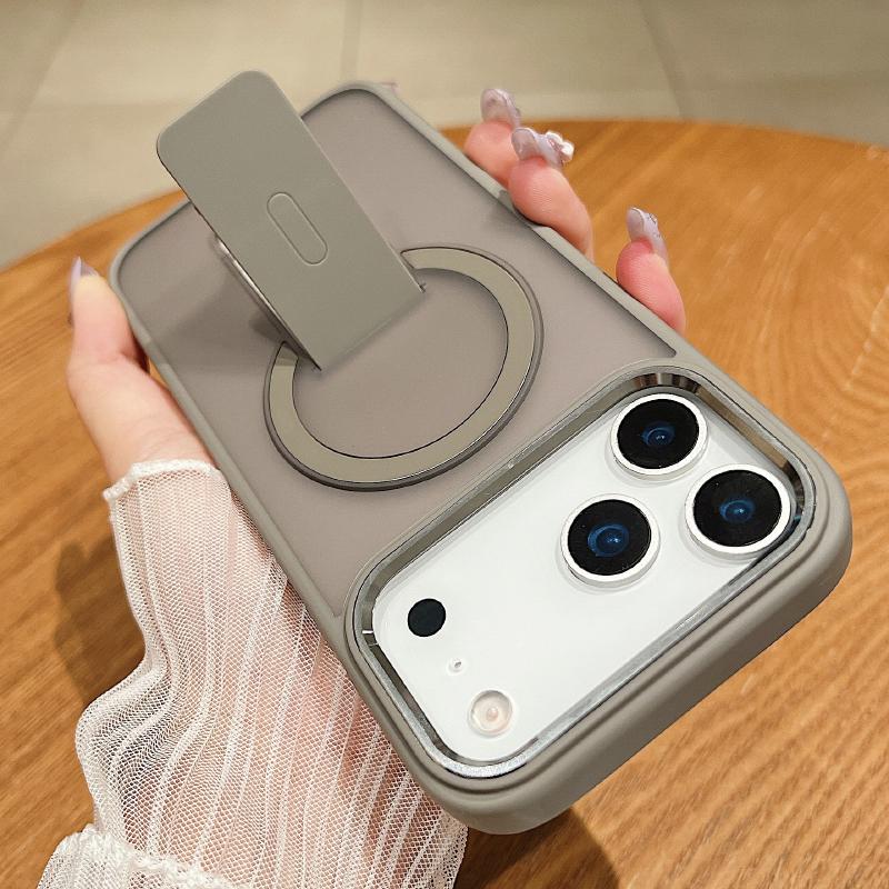 New For Magsafe Magnetic Wireless Charging Fold Holder Ring Translucent Matte Phone Case For iPhone 17 Pro Max Bumper Back Cover iPhone17 Pro сірий
New For Magsafe Magnetic Wireless Charging Fold Holder Ring Translucent Matte Phone Case For iPhone 17 Pro Max Bumper Back Cover iPhone17 Pro сірий