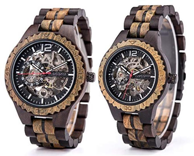 DODO DEER Pair Watch Wooden Watch Mechanical Automatic Skeleton Luminous Index Wooden Gift Box Highest Grade Automatic Wood Watch Men Women Couples
DODO DEER Pair Watch Wooden Watch Mechanical Automatic Skeleton Luminous Index Wooden Gift Box Highest Grade Automatic Wood Watch Men Women Couples
