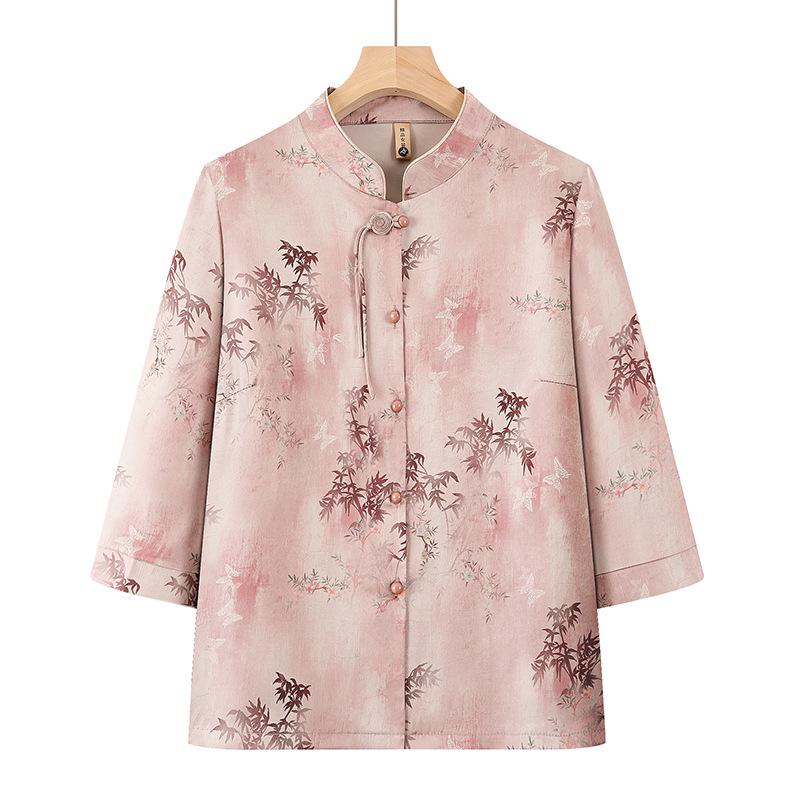 2026 Summer Women s Stand-up Collar Seven-Sleeve Chinese Style Top for Middle-Aged & Elderly 5XL (135-150 jin) червоний
2026 Summer Women s Stand-up Collar Seven-Sleeve Chinese Style Top for Middle-Aged & Elderly 5XL (135-150 jin) червоний
