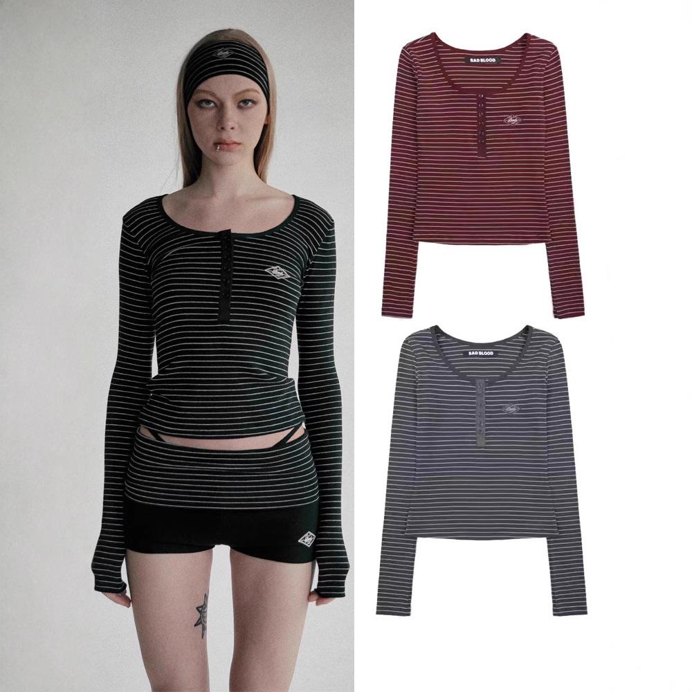 American Striped Half-Button Round Neck Slimming Top - Versatile, Sexy, Age-Reducing Shirt for Women Medium
American Striped Half-Button Round Neck Slimming Top - Versatile, Sexy, Age-Reducing Shirt for Women Medium