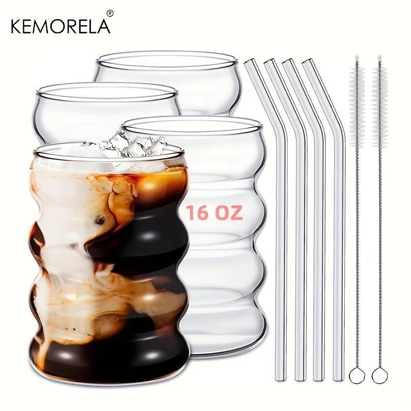 1/4PCS 16OZ Creative Glass Cup Straw Heat-Resistant Wave Cup Beer Juice Ice Coffee Cups Cocktail Fruit Glass Drinkware 401-500ml
1/4PCS 16OZ Creative Glass Cup Straw Heat-Resistant Wave Cup Beer Juice Ice Coffee Cups Cocktail Fruit Glass Drinkware 401-500ml