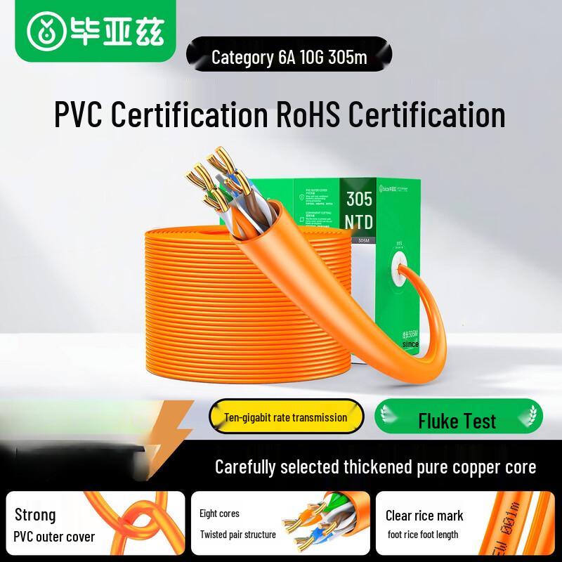 BIAZE CAT6A Unshielded Ethernet Cable
BIAZE CAT6A Unshielded Ethernet Cable