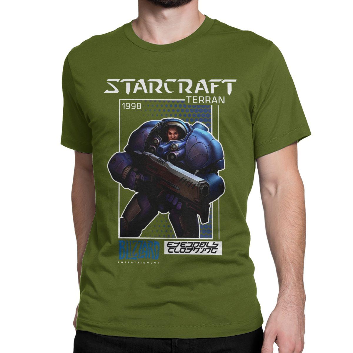 Футболка Terran StarCraft для чоловіків жінок для дозвілля з чистої бавовни футболки з круглим вирізом з коротким рукавом футболки великих розмірів одяг 3XL
Футболка Terran StarCraft для чоловіків жінок для дозвілля з чистої бавовни футболки з круглим вирізом з коротким рукавом футболки великих розмірів одяг 3XL