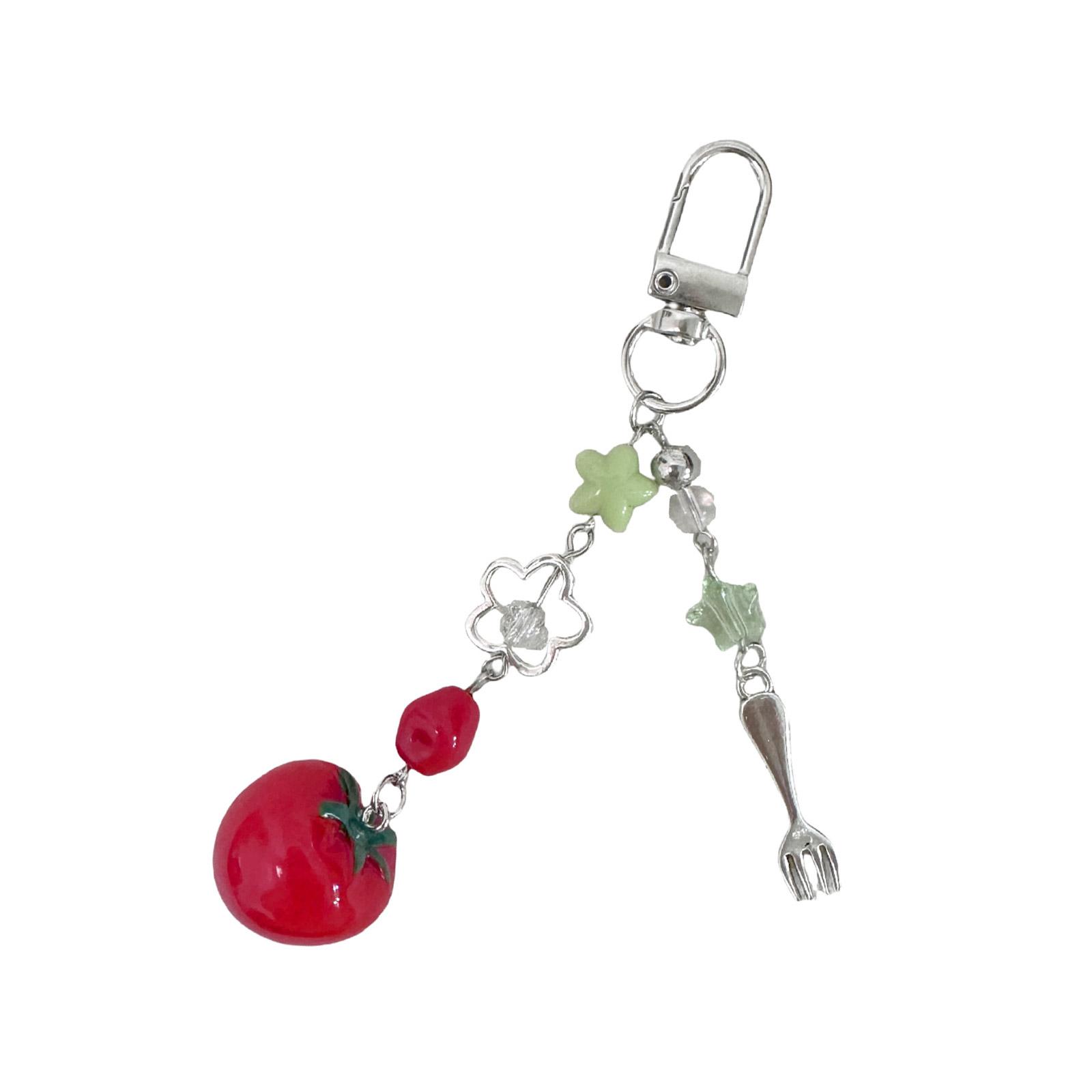 Novelty Tomato Shaped Keychain Phone Rope Feature Fork Star Detailing Lightweight Resin Practical Ornament
Novelty Tomato Shaped Keychain Phone Rope Feature Fork Star Detailing Lightweight Resin Practical Ornament