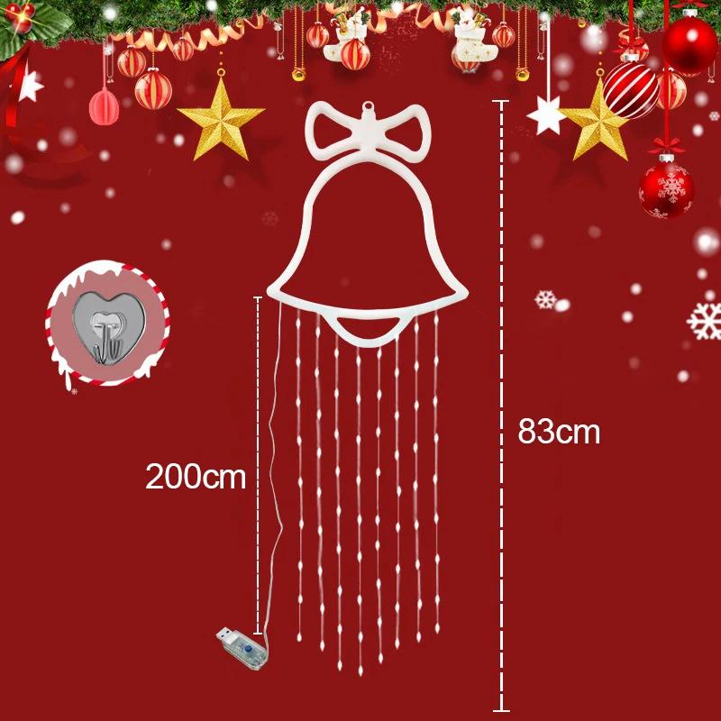 Christmas LED Light Strings Bell Hanging Decoration Christmas Tree Decoration Birthday Party Multi-color Atmosphere Light String warm light
Christmas LED Light Strings Bell Hanging Decoration Christmas Tree Decoration Birthday Party Multi-color Atmosphere Light String warm light