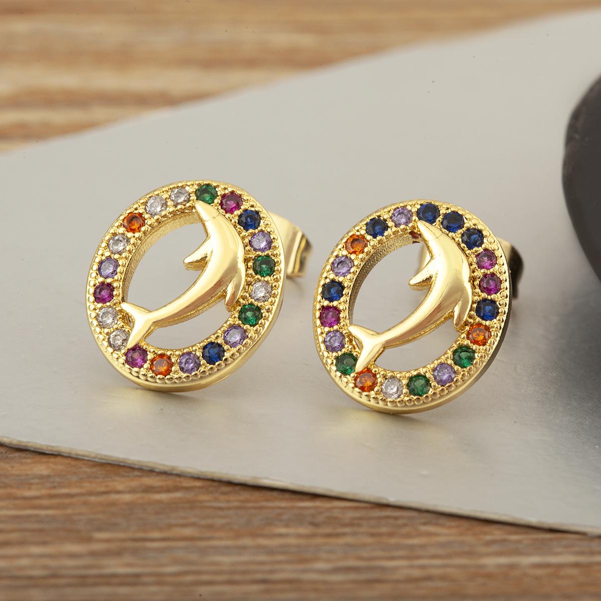 Nidin Trendy Dolphin Shape Stud Earrings For Women Oval Shiny Crystal Zircon Birthday Party Delicate Ear Jewelry Accessories
Nidin Trendy Dolphin Shape Stud Earrings For Women Oval Shiny Crystal Zircon Birthday Party Delicate Ear Jewelry Accessories