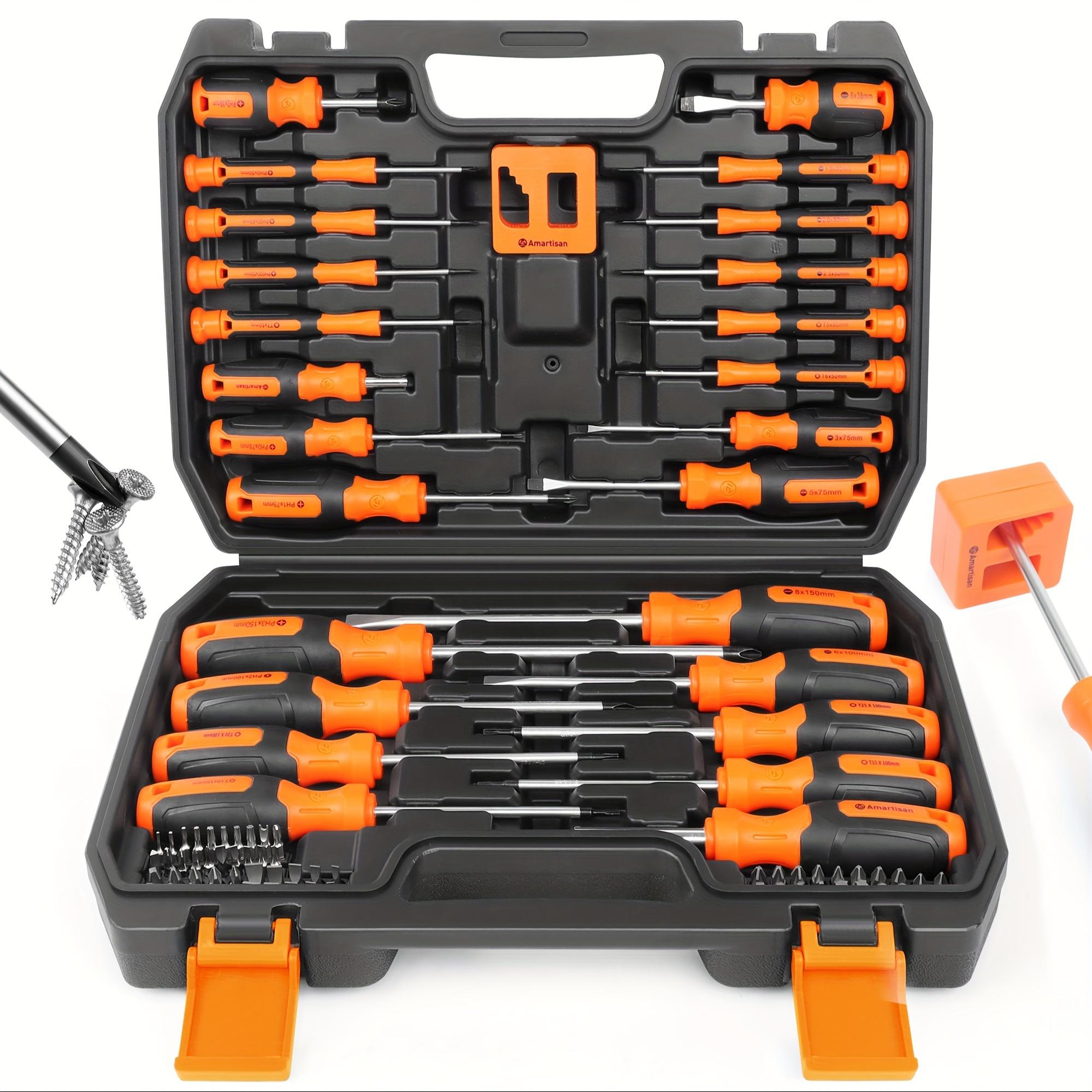 86-Piece Professional Screwdriver Set - Magnetic Tip with 40 Bits & 20 Drill Bits, Chrome Vanadium Steel for Precision Repair
86-Piece Professional Screwdriver Set - Magnetic Tip with 40 Bits & 20 Drill Bits, Chrome Vanadium Steel for Precision Repair