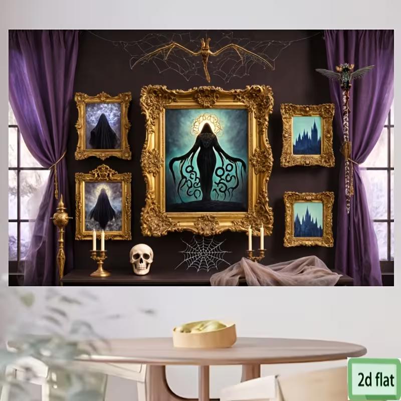 2D Vintage Dark Academia Room Backdrop Ornate Gold Frames and Witch Paintings Background 47.2x31.5inch/120*80cm
2D Vintage Dark Academia Room Backdrop Ornate Gold Frames and Witch Paintings Background 47.2x31.5inch/120*80cm