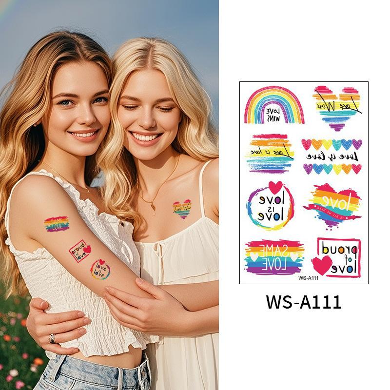 Rainbow Tattoo Stickers Love Color Prints Tattoo Rainbow Day Holiday Party Celebration Temporary Tattoo Stickers 120*76mm
Rainbow Tattoo Stickers Love Color Prints Tattoo Rainbow Day Holiday Party Celebration Temporary Tattoo Stickers 120*76mm