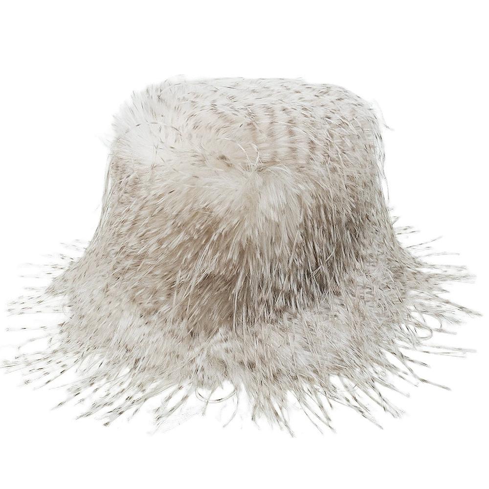 European and American Winter Faux Turkey Fur Bucket Hat for Women Gradient Color Faux Ostrich Feather Fisherman Hat 58 хаки
European and American Winter Faux Turkey Fur Bucket Hat for Women Gradient Color Faux Ostrich Feather Fisherman Hat 58 хаки