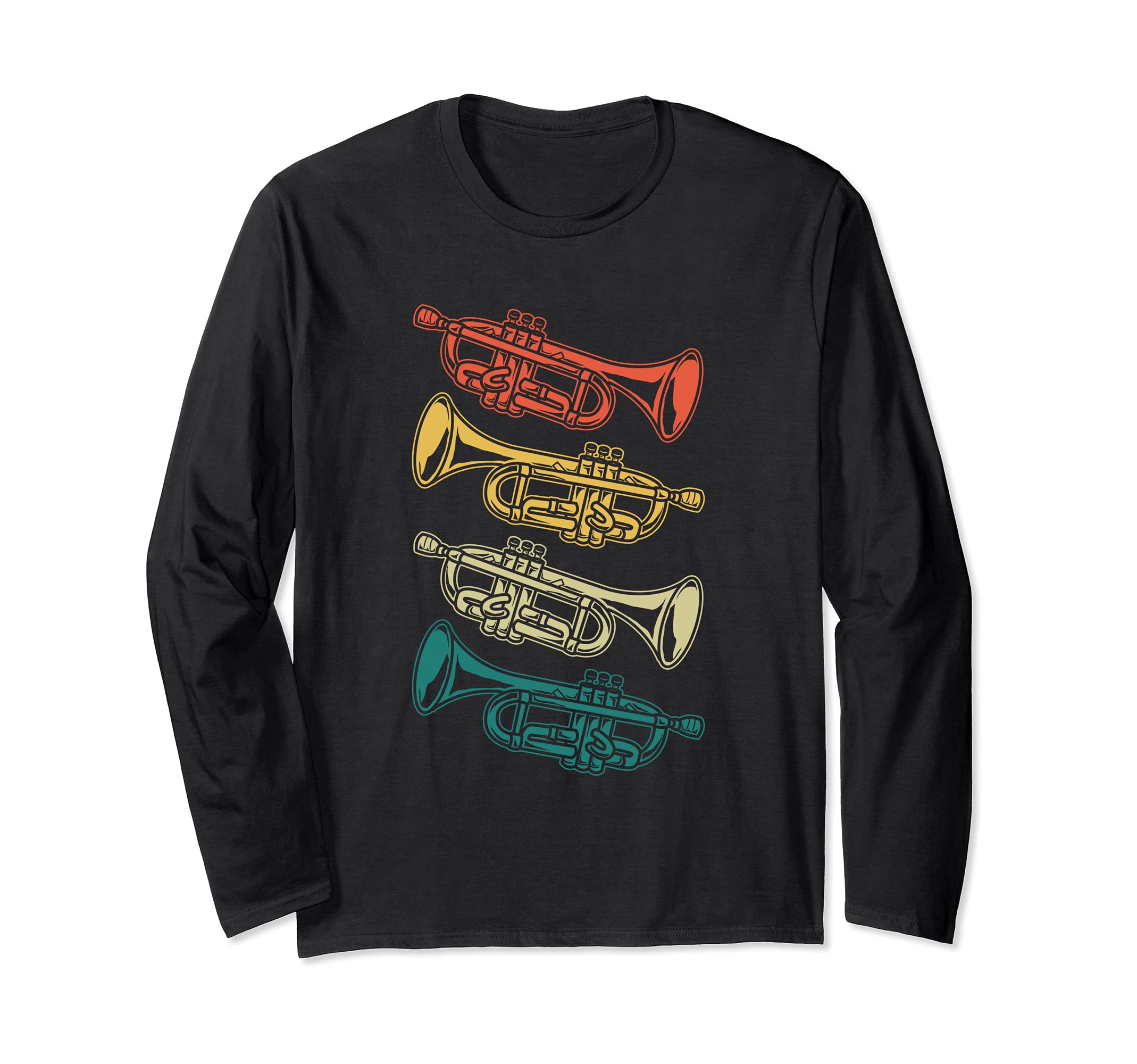 Retro Trumpet Musical Instrument Present Vintage Music Trumpet Long Sleeve T-Shirt
Retro Trumpet Musical Instrument Present Vintage Music Trumpet Long Sleeve T-Shirt