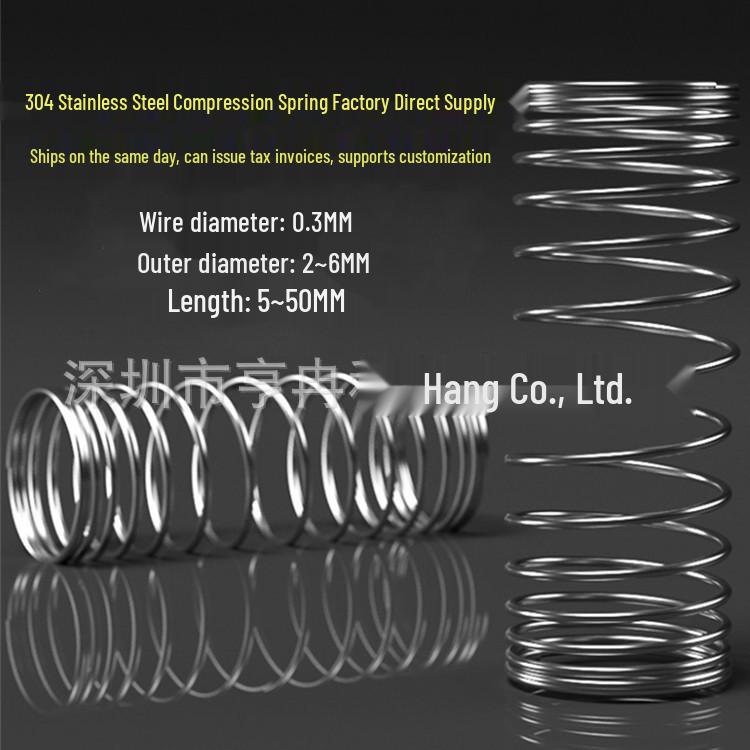 304 Stainless Steel 0.3mm Compression Spring Y-Type Elastic Spring Diameter 0.3mm x Outer Diameter 2mm x Height 10mm
304 Stainless Steel 0.3mm Compression Spring Y-Type Elastic Spring Diameter 0.3mm x Outer Diameter 2mm x Height 10mm