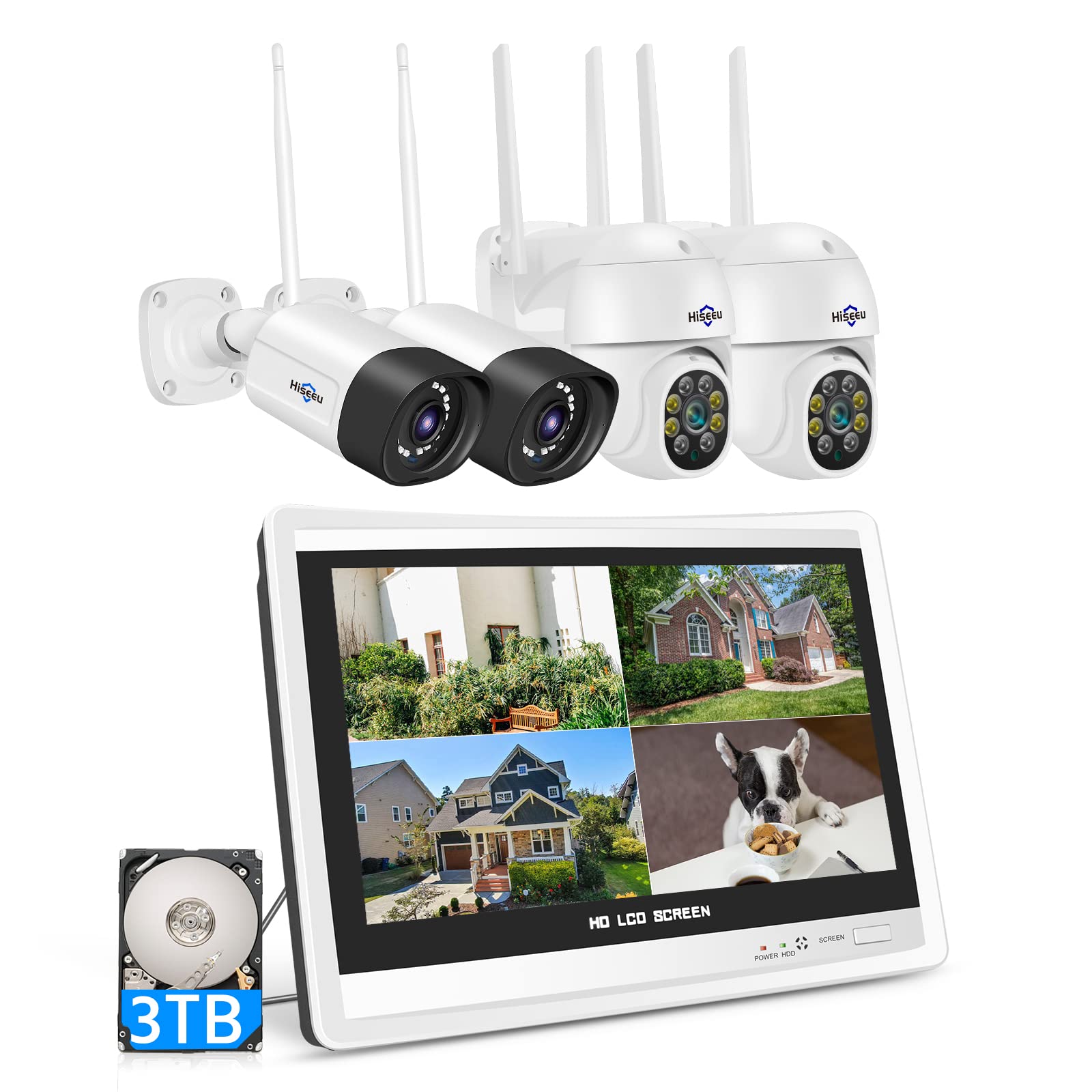 million tracking Security camera wireless Hiseeu LCD monitor integrated NVR 1920P wireless camera set of expandable up to 10 channels Remote
million tracking Security camera wireless Hiseeu LCD monitor integrated NVR 1920P wireless camera set of expandable up to 10 channels Remote
