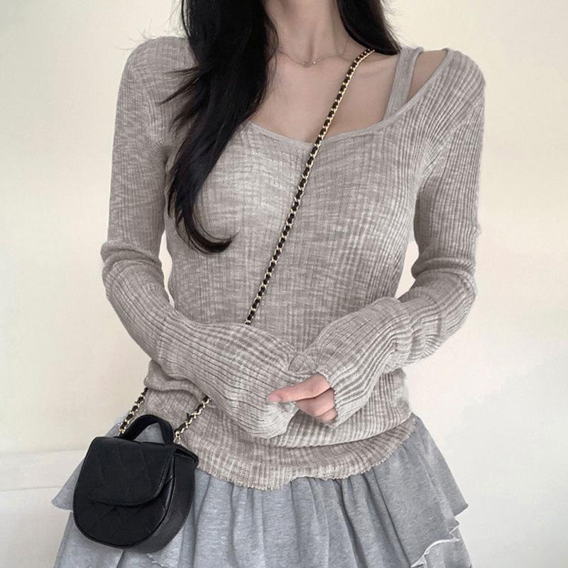 Women s Minimalist Ribbed Knit Two-Piece T-Shirt - European & American Solid Color Base Top, New INS Style. Medium
Women s Minimalist Ribbed Knit Two-Piece T-Shirt - European & American Solid Color Base Top, New INS Style. Medium