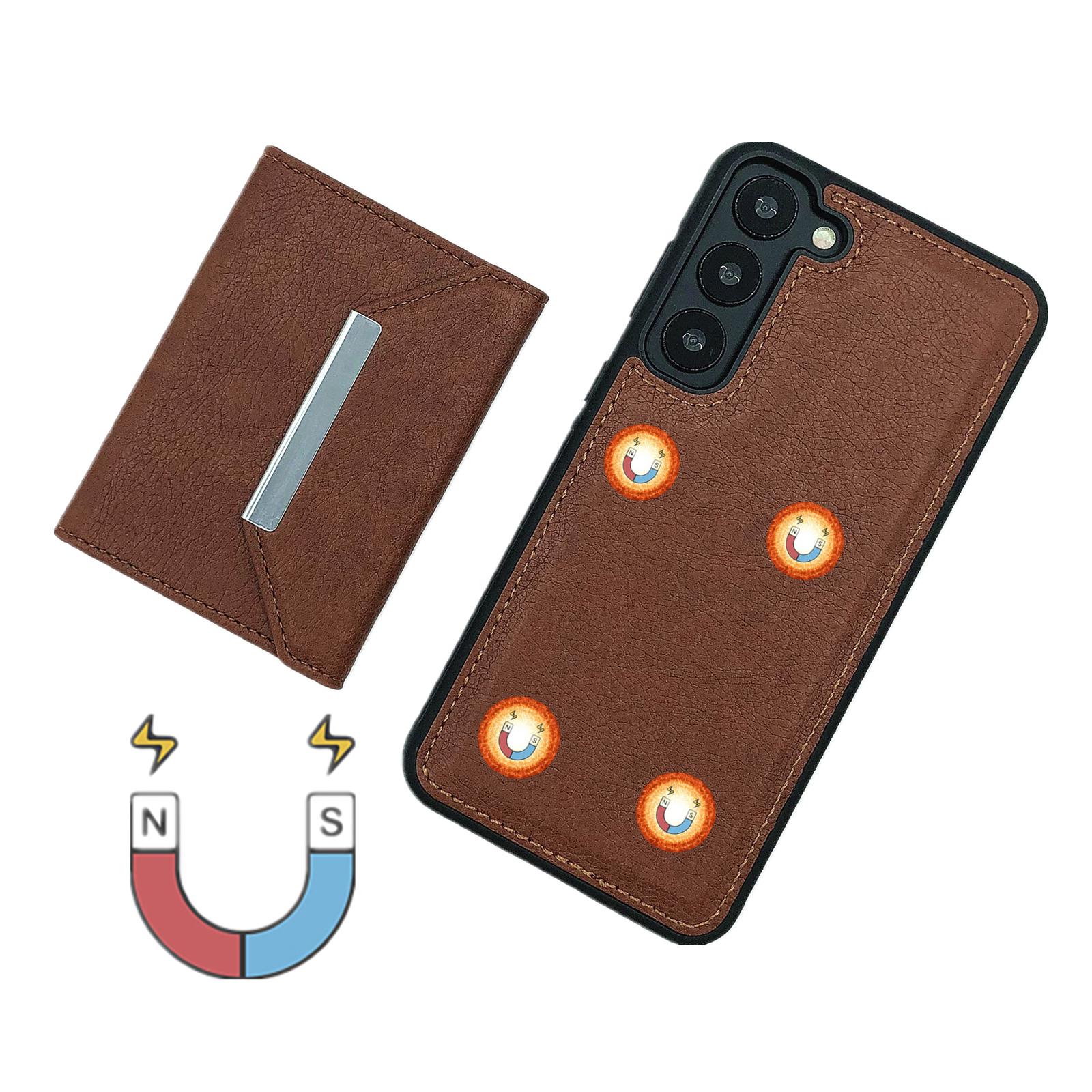 For Samsung Galaxy S22 5G Case with Detachable Card Bag Leather+TPU Phone Cover Kickstand Brown
For Samsung Galaxy S22 5G Case with Detachable Card Bag Leather+TPU Phone Cover Kickstand Brown
