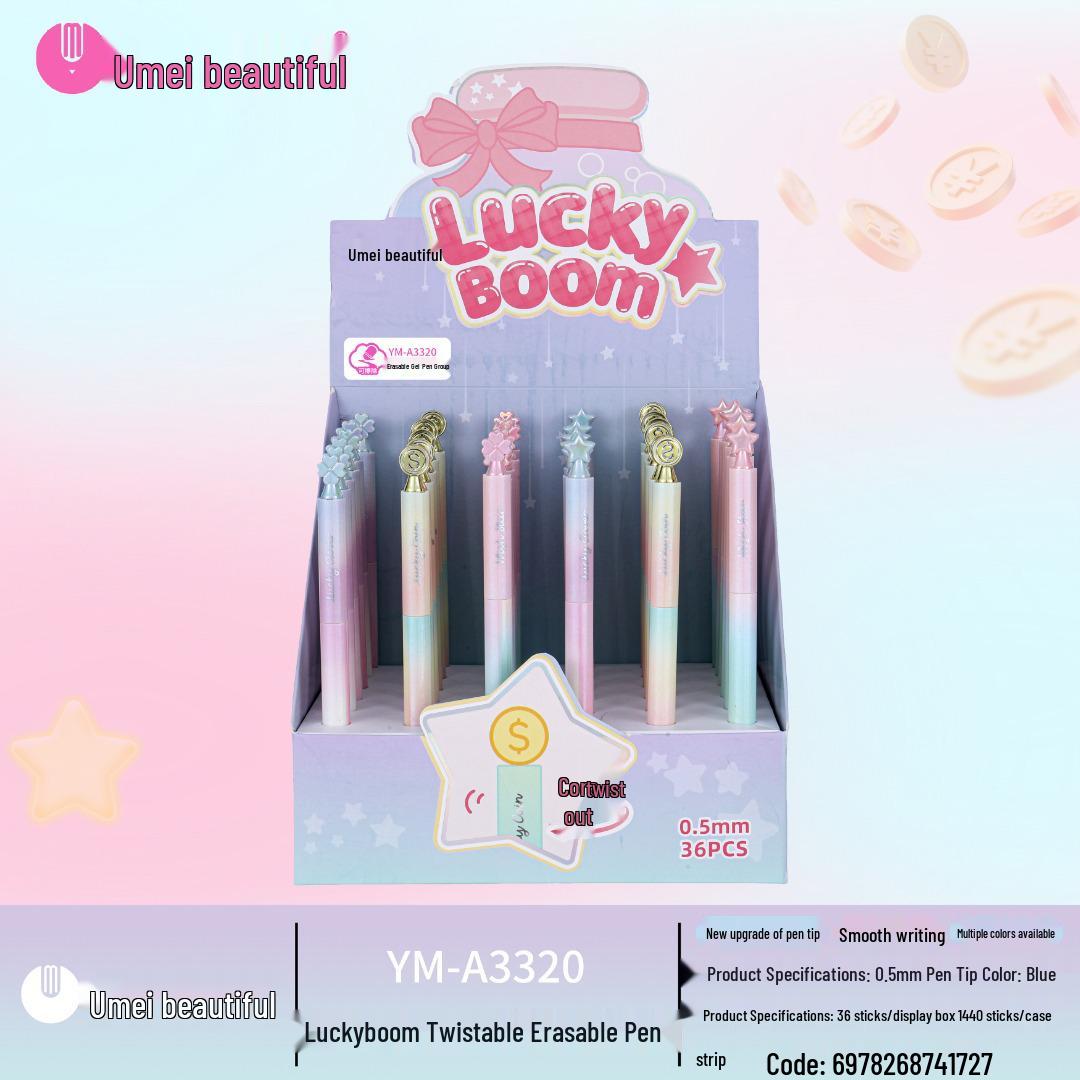 Youmei A3320 Lucky Star Twistable Erasable Heart Crystal Blue Pen 0.5mm - Creative, Easy-Wipe, Student-Friendly. 0.5mm
Youmei A3320 Lucky Star Twistable Erasable Heart Crystal Blue Pen 0.5mm - Creative, Easy-Wipe, Student-Friendly. 0.5mm