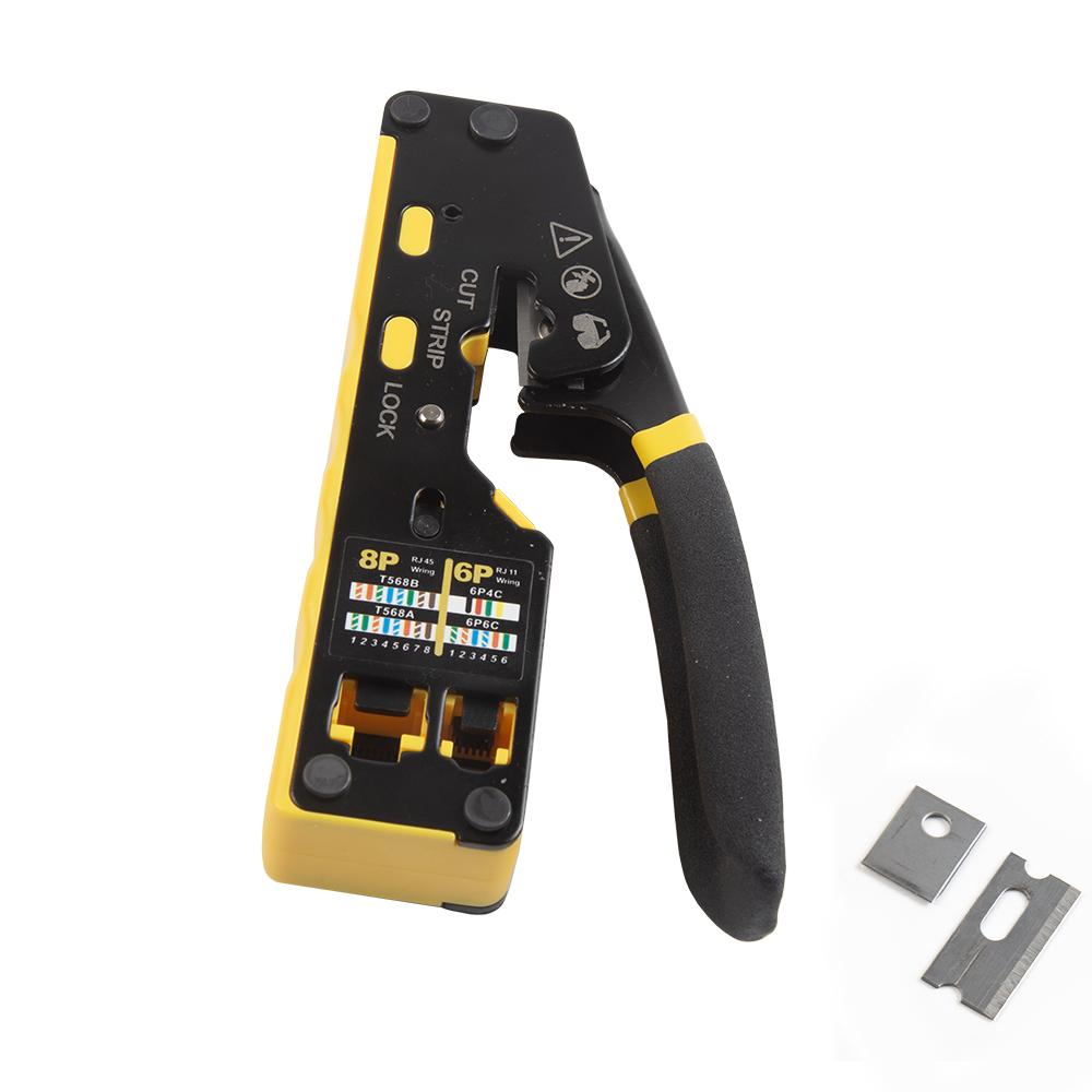HOMEFISH 6088 Through-Hole Wire Crimper 8P6P Dual-Use Pliers for RJ45 Punch-Down RJ45 Crystal Head
HOMEFISH 6088 Through-Hole Wire Crimper 8P6P Dual-Use Pliers for RJ45 Punch-Down RJ45 Crystal Head