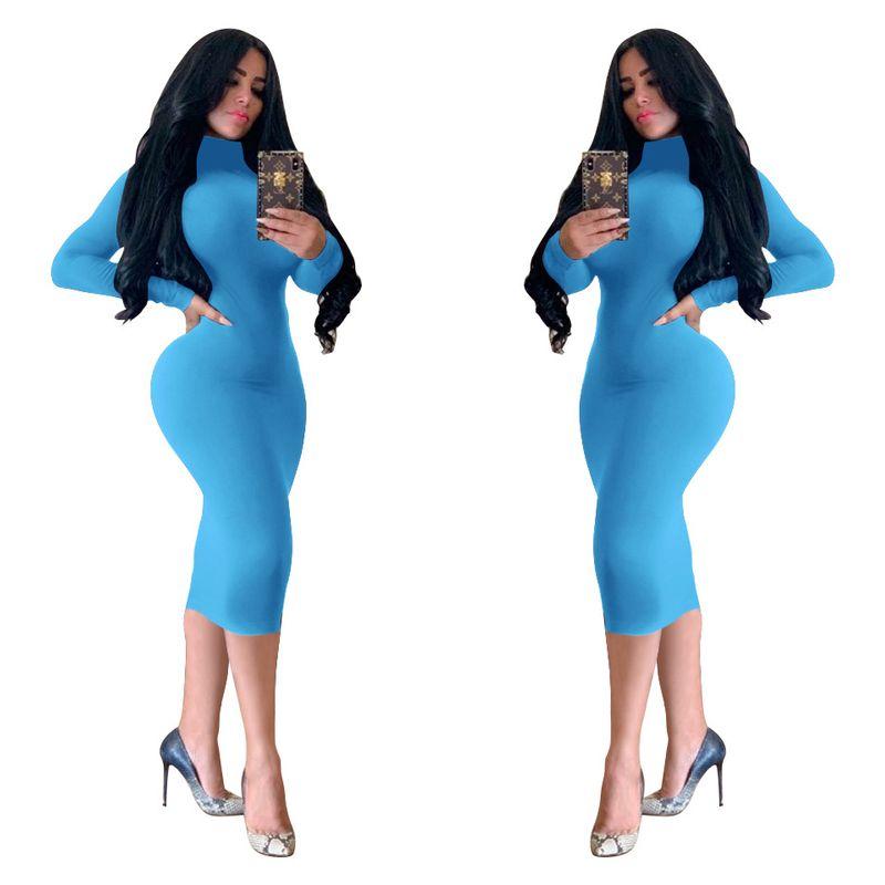 Dress Sexy Turtleneck Dress Slim Pack Hip Skirt Bodycon Dress Royal Blue M
Dress Sexy Turtleneck Dress Slim Pack Hip Skirt Bodycon Dress Royal Blue M