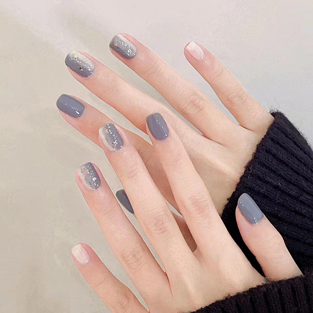 Gradient Starry Sky Wearable Nail Art - Short Smoky Purple Nail Stickers, New for Autumn and Winter. C575-Gradient Starry Sky Glue Type
Gradient Starry Sky Wearable Nail Art - Short Smoky Purple Nail Stickers, New for Autumn and Winter. C575-Gradient Starry Sky Glue Type