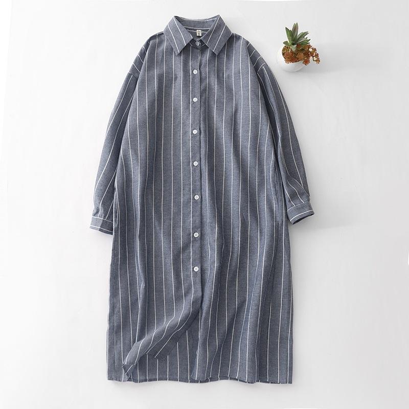 2025 Spring New Polo Neck Long Sleeve Cotton and Linen Medium and Long Dress Women s Versatile Casual Striped Shirt Skirt 2XL сірий колір
2025 Spring New Polo Neck Long Sleeve Cotton and Linen Medium and Long Dress Women s Versatile Casual Striped Shirt Skirt 2XL сірий колір