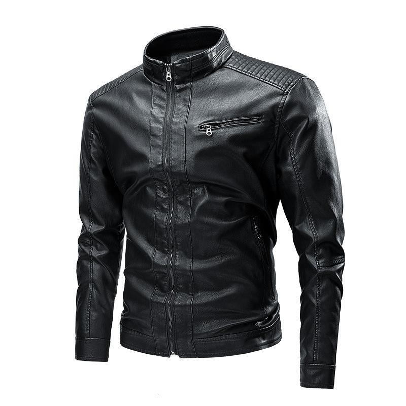 Spring and Autumn Leisure Men s Leather Jacket Splicing Motorcycle Retro Fashion Leather Jacket Men s Coat 5XL чорний
Spring and Autumn Leisure Men s Leather Jacket Splicing Motorcycle Retro Fashion Leather Jacket Men s Coat 5XL чорний
