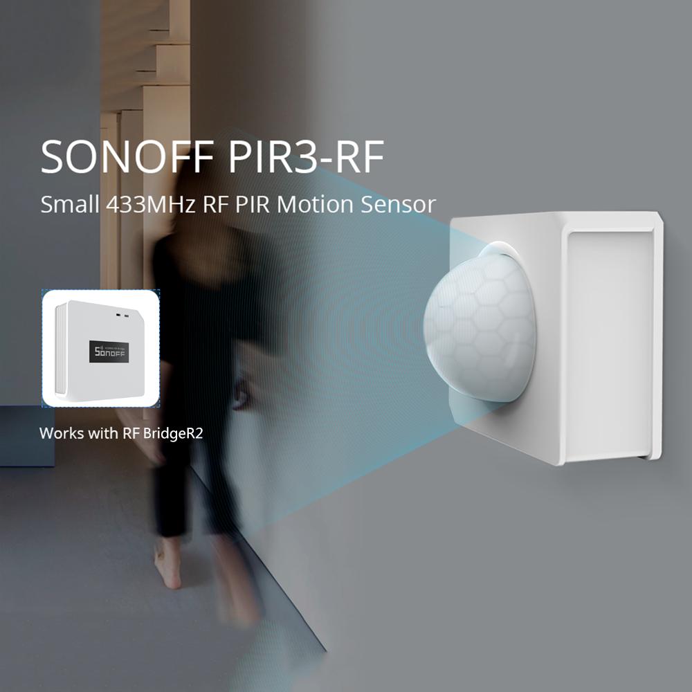 Интеллектуальный датчик движения SONOFF PIR3-RF, 433 МГц, RF PIR-детектор движения, режим оповещения/нормальный режим, интеллектуальный датчик, требуется RF BridgeR2
Интеллектуальный датчик движения SONOFF PIR3-RF, 433 МГц, RF PIR-детектор движения, режим оповещения/нормальный режим, интеллектуальный датчик, требуется RF BridgeR2