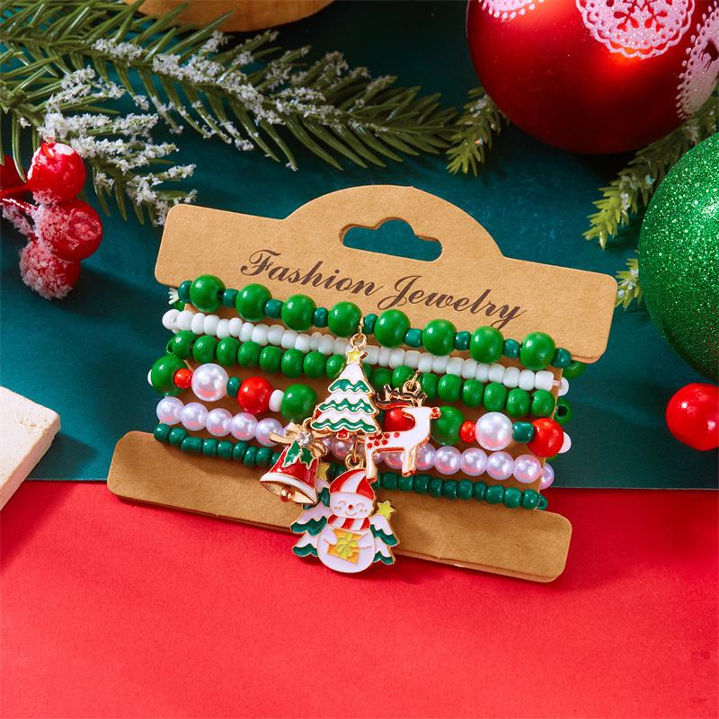 Cartoon Christmas Tree Elk Pendant Bracelet for Women Delicate House Bell Glove Santa Claus Snowflakes Bead Chain Jewelry Gift
Cartoon Christmas Tree Elk Pendant Bracelet for Women Delicate House Bell Glove Santa Claus Snowflakes Bead Chain Jewelry Gift