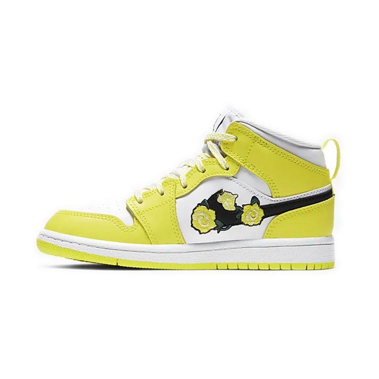 Air Jordan 1 Mid SE PS Rose Patch — Детские кроссовки Dynamic Yellow White Black AV5173-700 
Air Jordan 1 Mid SE PS Rose Patch — Детские кроссовки Dynamic Yellow White Black AV5173-700