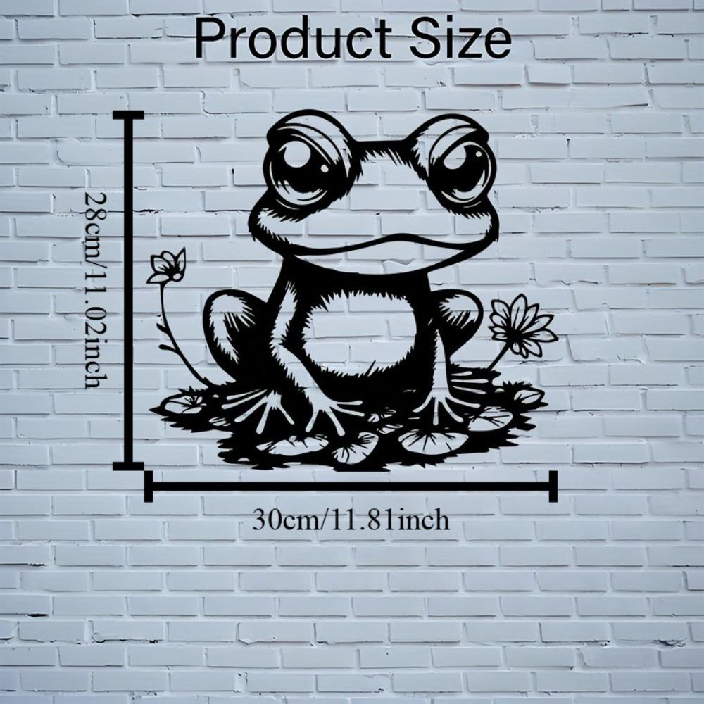 2D Flat Frog Lotus Metal Wall Art, Black Minimalist Silhouette, Outdoor Garden Patio Decor, 1pc 12in
2D Flat Frog Lotus Metal Wall Art, Black Minimalist Silhouette, Outdoor Garden Patio Decor, 1pc 12in