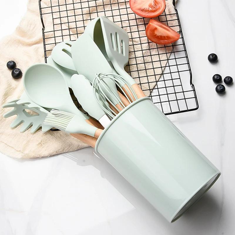 12 Pieces Silicone Kitchenware Utensils Cooking Tool Wood HandelResistant NonStick Cooking Utensils Kitchen Accessories
12 Pieces Silicone Kitchenware Utensils Cooking Tool Wood HandelResistant NonStick Cooking Utensils Kitchen Accessories