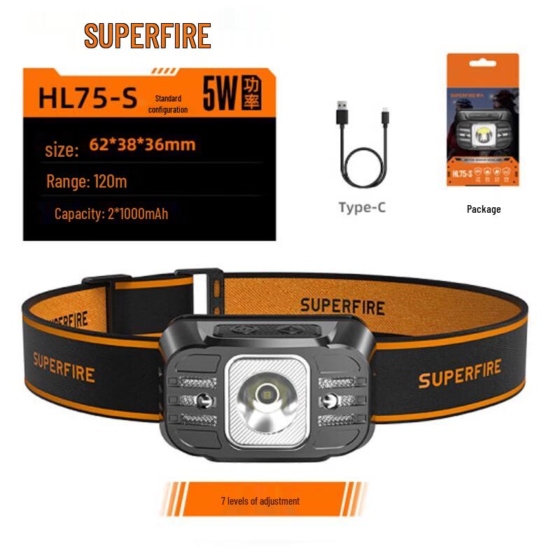Supfire HL75-S Rechargeable LED Headlamp
Supfire HL75-S Rechargeable LED Headlamp