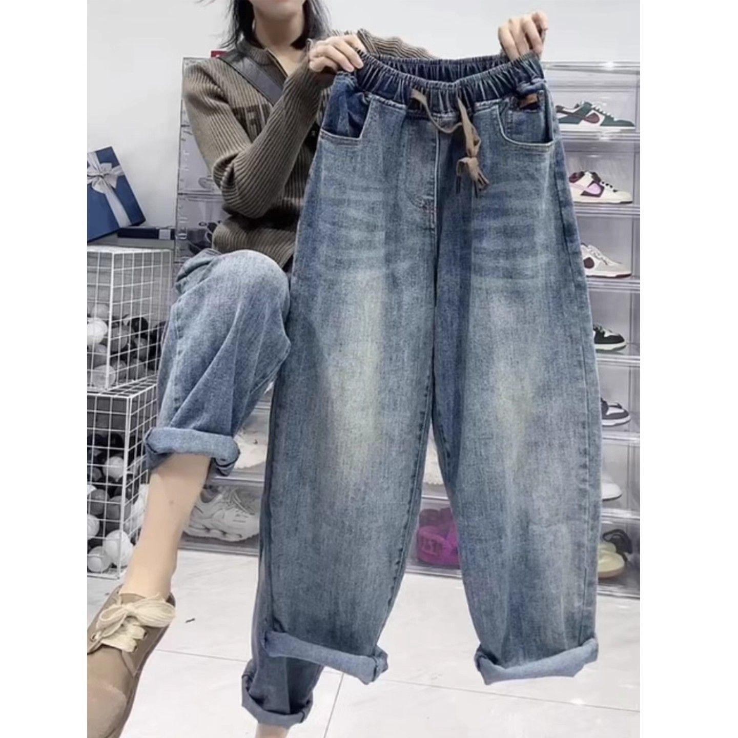 Women s Harem Denim Jeans Loose Retro Long Pants 3XL синій
Women s Harem Denim Jeans Loose Retro Long Pants 3XL синій