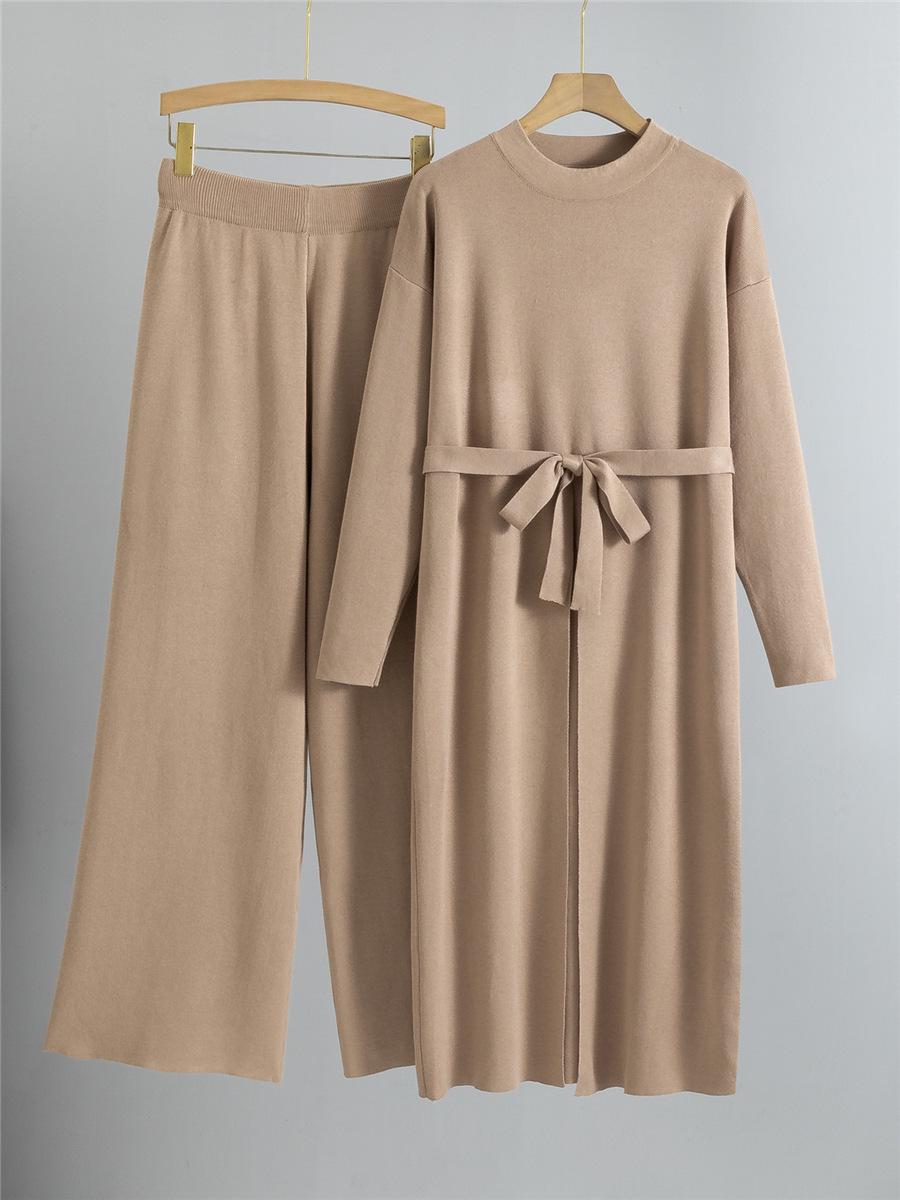 Women s Spring & Autumn Knit Dress and Wide-Leg Pants Two-Piece Set One Size синий
Women s Spring & Autumn Knit Dress and Wide-Leg Pants Two-Piece Set One Size синий