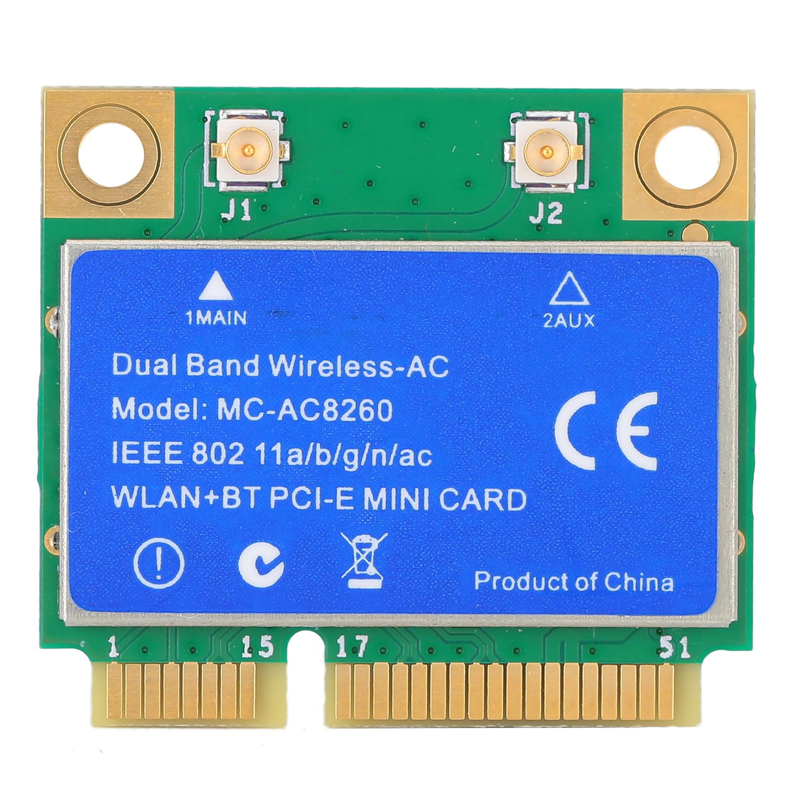 MINI PCIE Card 1200M Dual Band 2.4GHz5GHz Wireless Network Card 8260 WLAN+BT 2in1 MC8260
MINI PCIE Card 1200M Dual Band 2.4GHz5GHz Wireless Network Card 8260 WLAN+BT 2in1 MC8260