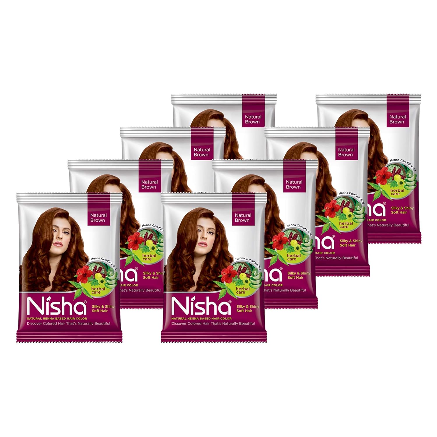 Nisha Natural Henna Powder Hair Color Natural Brown Herbal Conditioning Dye For Silky Shiny Hair Men Women 30G X Pack Of 8
Nisha Natural Henna Powder Hair Color Natural Brown Herbal Conditioning Dye For Silky Shiny Hair Men Women 30G X Pack Of 8