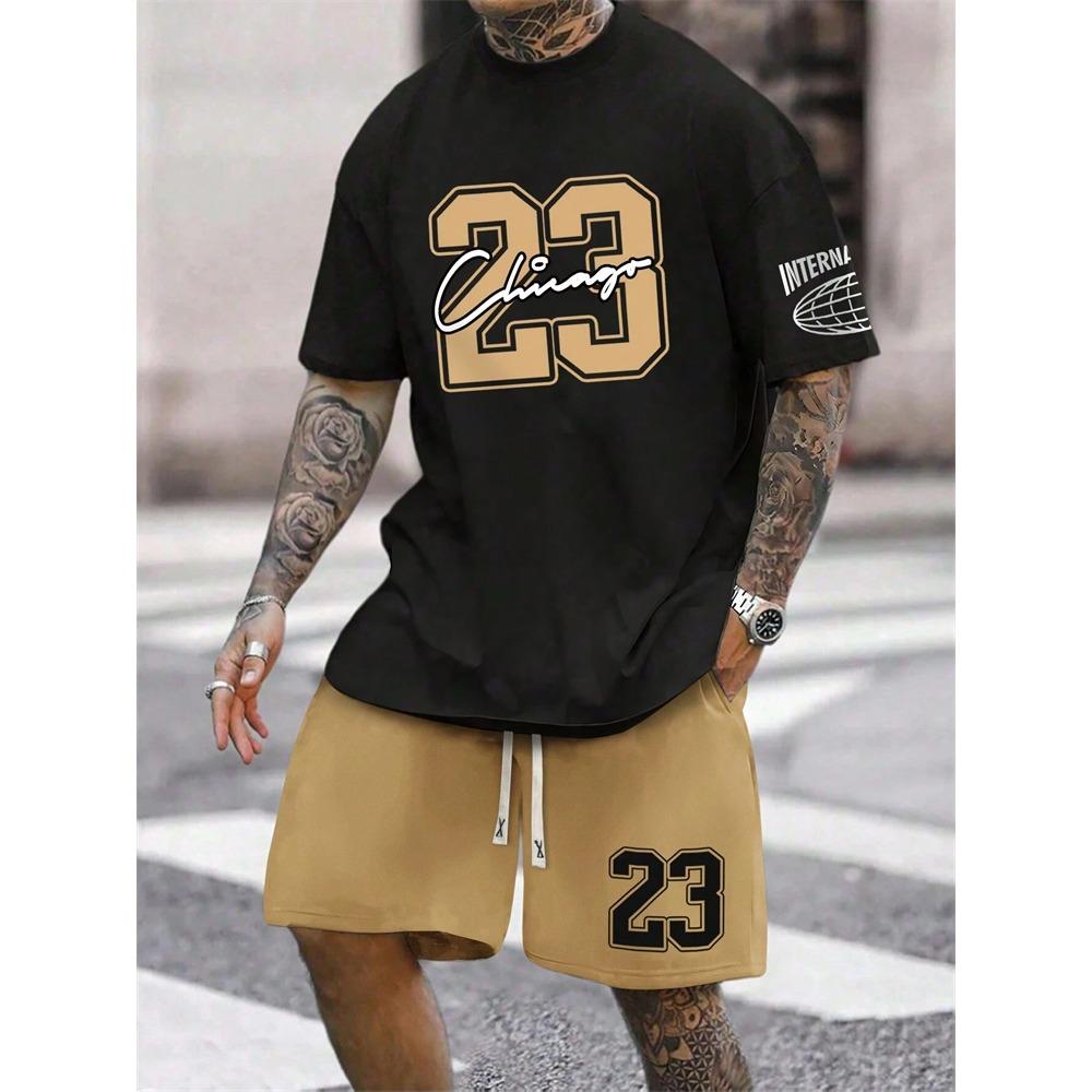 New Men s Short Sleeve Shorts 2-Piece Tracksuit Fashion 23 Digital Printed Crewneck T-Shirt and Drawstring Shorts Set 5XL
New Men s Short Sleeve Shorts 2-Piece Tracksuit Fashion 23 Digital Printed Crewneck T-Shirt and Drawstring Shorts Set 5XL