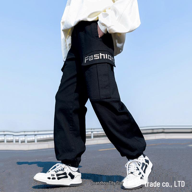 Boys Trendy Cargo Pants: Spring/Autumn Outdoor Sports Wear for Kids - Loose, Casual, and Stylish Design 170 cm чорний
Boys Trendy Cargo Pants: Spring/Autumn Outdoor Sports Wear for Kids - Loose, Casual, and Stylish Design 170 cm чорний