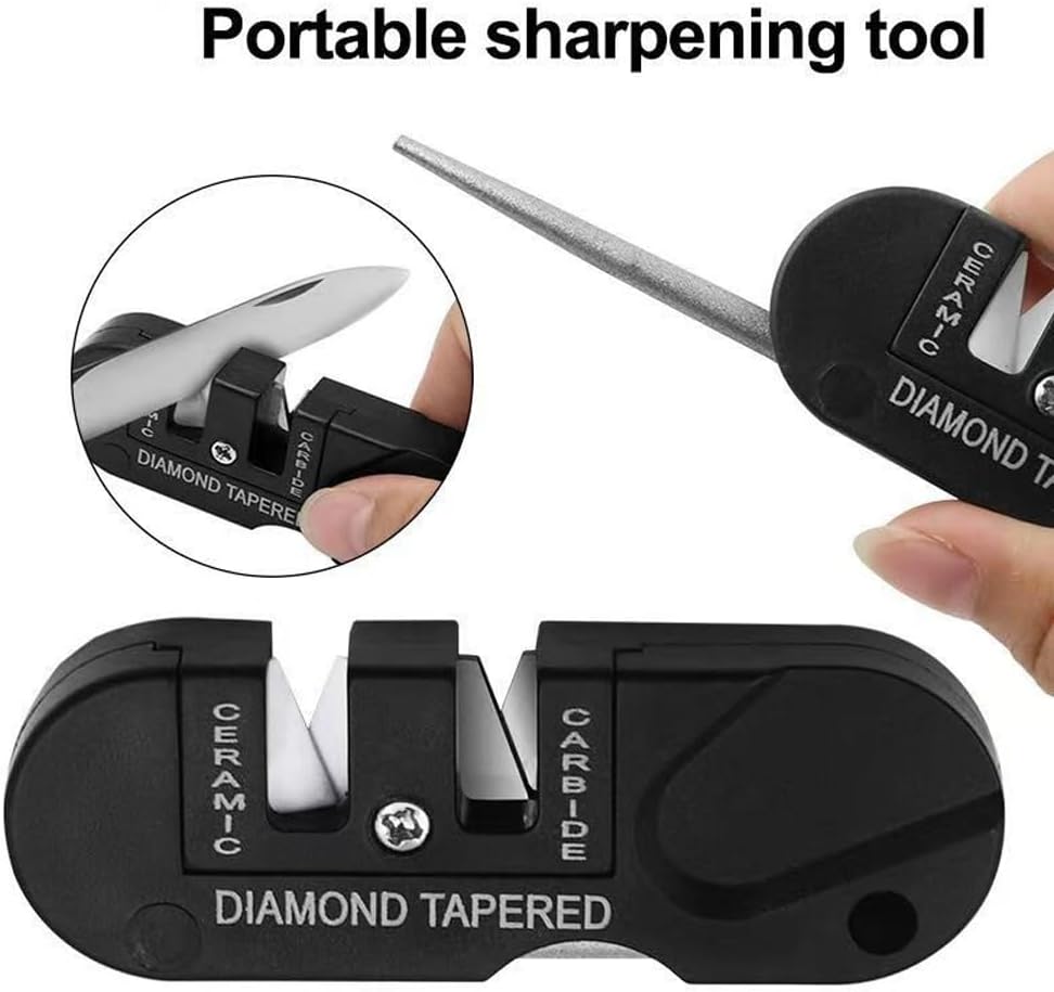 Pocket Knife Sharpener Survival Tool Preset Carbide Ceramic Stone Sharpeners Fold-Out Diamond Coated Rod чёрный
Pocket Knife Sharpener Survival Tool Preset Carbide Ceramic Stone Sharpeners Fold-Out Diamond Coated Rod чёрный