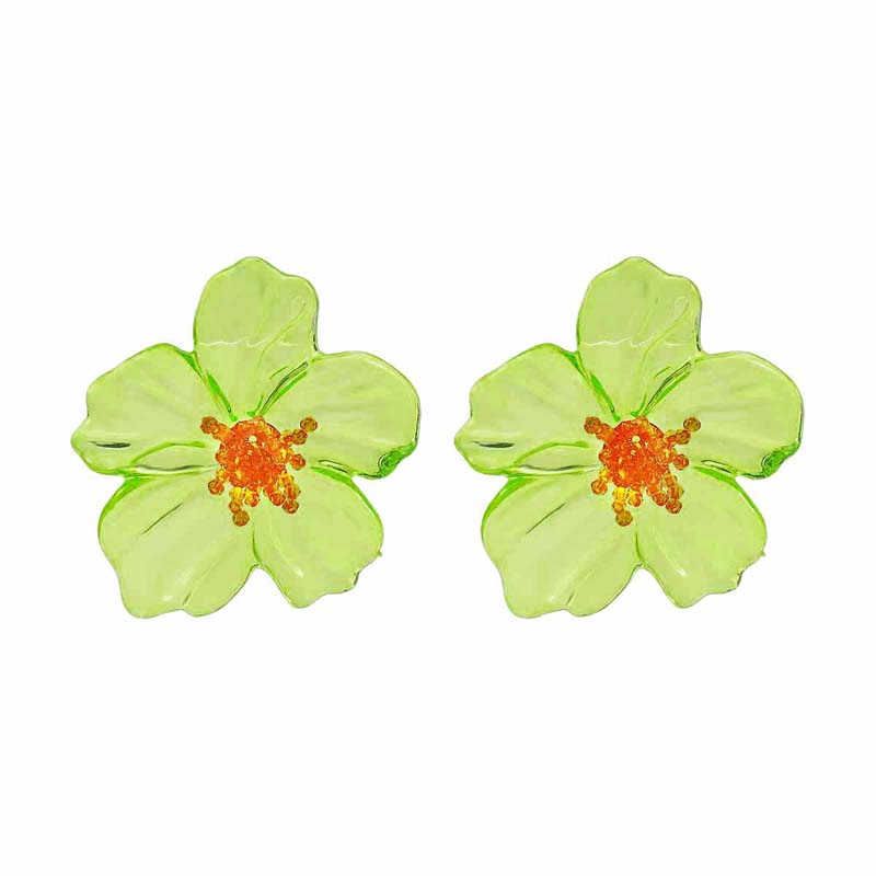 2026 New Trendy Colorful Resin Flower Stud Earrings for Women Exaggerated Large Petal Temperament Earrings Zircon Accessories зелений
2026 New Trendy Colorful Resin Flower Stud Earrings for Women Exaggerated Large Petal Temperament Earrings Zircon Accessories зелений