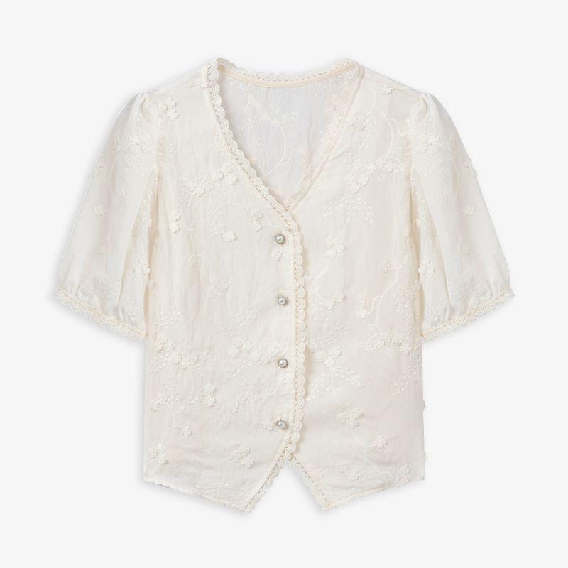 Oz French Style Apricot Short-Sleeved Women s Summer Embroider Apricot color M
Oz French Style Apricot Short-Sleeved Women s Summer Embroider Apricot color M