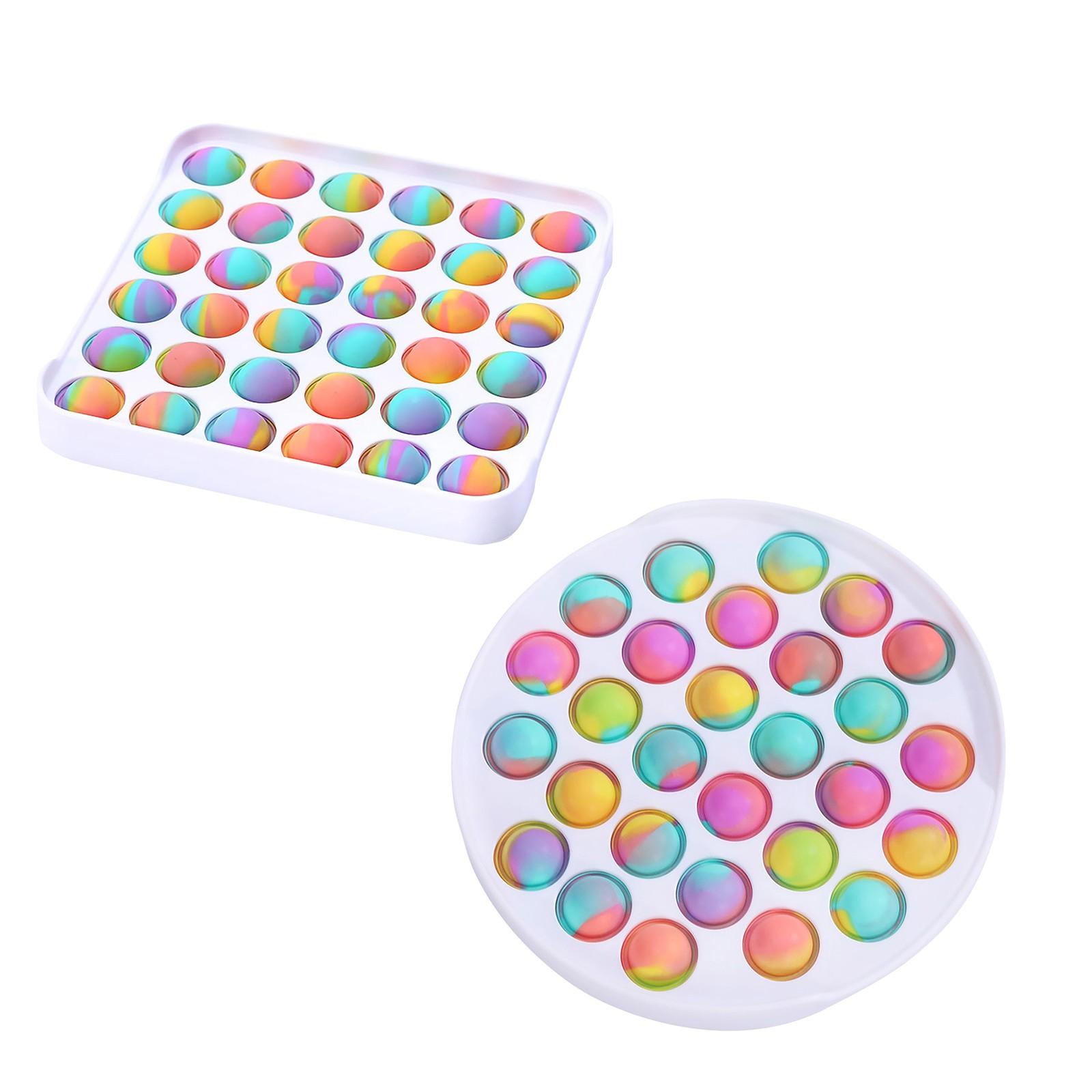 Set of 2 Sensory Fidget Toys with Bubble Push Design Square and Round Shapes Durable Soft Silicone Material for Stress Relief and Focus
Set of 2 Sensory Fidget Toys with Bubble Push Design Square and Round Shapes Durable Soft Silicone Material for Stress Relief and Focus