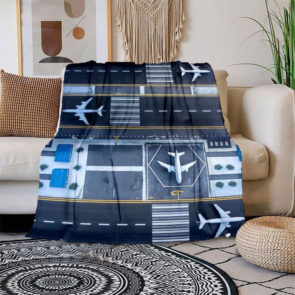 Aerial View of Airport Runway with Airplanes PrintBlanket Flannel Throw Blanket for Sofa, Bed, Travel, Camping, Office, Couch, Chair, And Be 150x180cm
Aerial View of Airport Runway with Airplanes PrintBlanket Flannel Throw Blanket for Sofa, Bed, Travel, Camping, Office, Couch, Chair, And Be 150x180cm