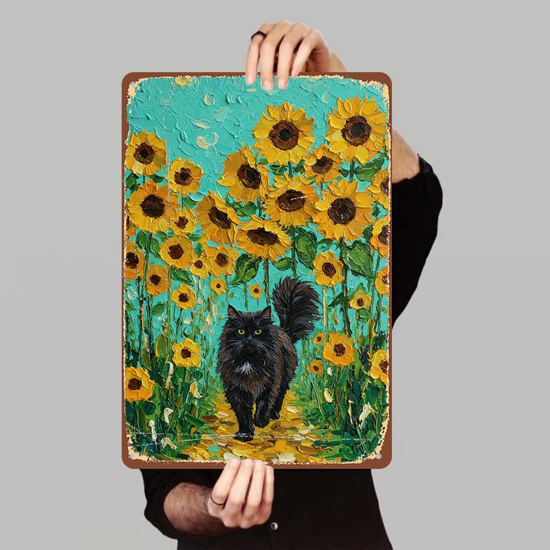 Black Cat in Sunflower Field Metal Wall Art Decorative Painting for Living Room Bedroom 7.9x11.8In(20x30cm)
Black Cat in Sunflower Field Metal Wall Art Decorative Painting for Living Room Bedroom 7.9x11.8In(20x30cm)